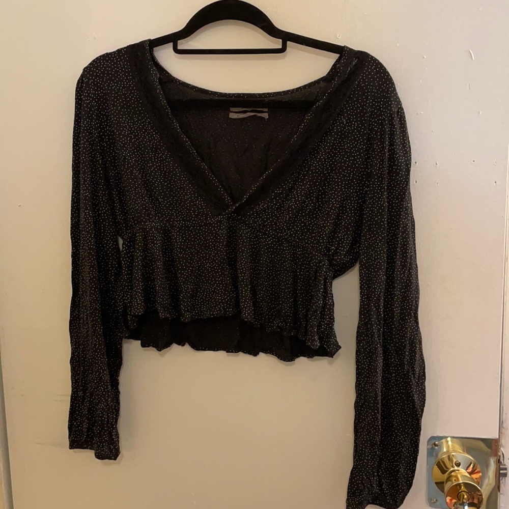 Urban outfitters long sleeve crop top